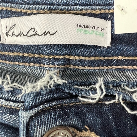 NWT KanCan Jr Women’s Blue Jeans Sz 5 (26) High-Rise Boyfriend Distressed Ripped - Picture 6 of 16